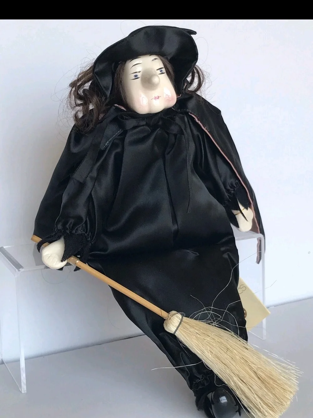 Whimsical Handcrafted Witch Halloween Decor by Victoria Impex Porcelain Face